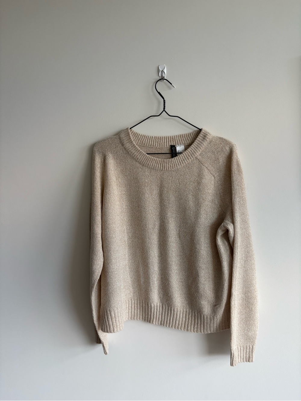 H&M Beige Crewneck Sweater